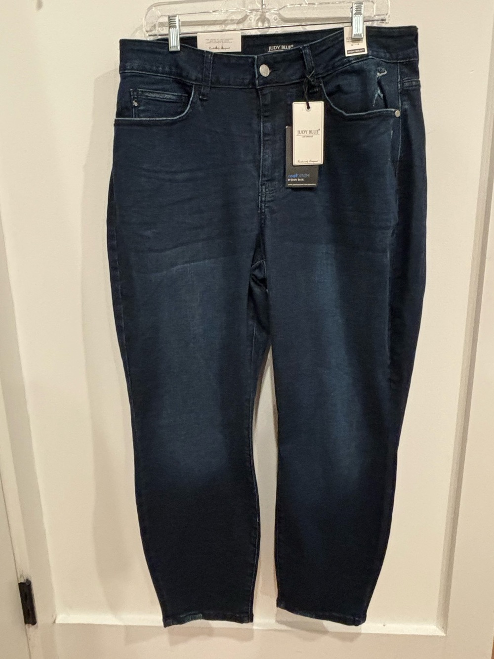 Judy Blue NEW Cool Boyfriend Fit High Waist Jeans Dark Wash Stretch 16W - Picture 11 of 16